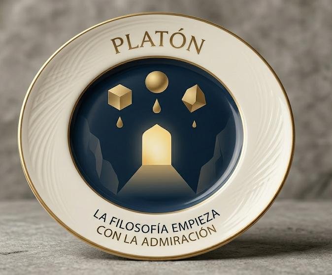 Plato decorativo inspirado en Platón.